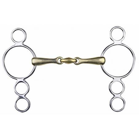 Bocado Pessoa De Plata Alemana, 16 Mm Con Anillos