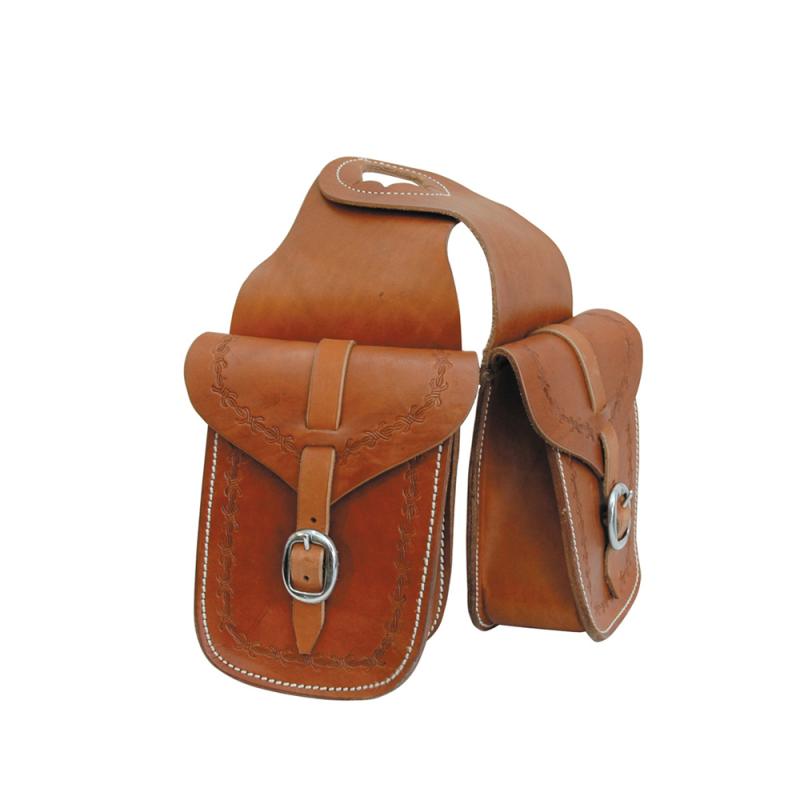 Leather Lakota Front Saddlebag Border Stamp