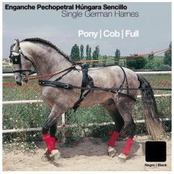 Enganche Pechopetral Húngara Sencillo Negro