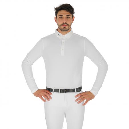 Equestro Nestor Model Man Polo Shirt In Stretch Material