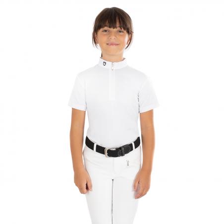 Equestro Lusineh Model Girl Polo Shirt In Stretch Material