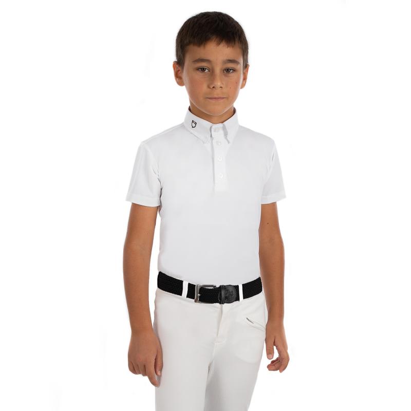 Equestro Arsen Model Boy Polo Shirt In Stretch Material
