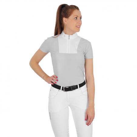 Equestro Mariam Model Woman Polo Shirt In Stretch Material