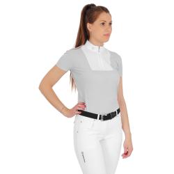 Equestro Mariam Model Woman Polo Shirt In Stretch Material
