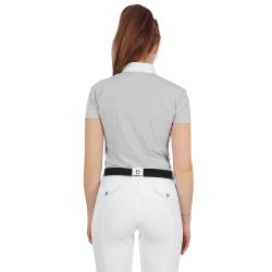 Equestro Mariam Model Woman Polo Shirt In Stretch Material