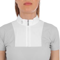 Equestro Mariam Model Woman Polo Shirt In Stretch Material