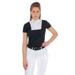 Equestro Mariam Model Woman Polo Shirt In Stretch Material