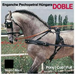  Enganche Pechopetral Húngara. Doble Negro