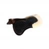 Acavallo Withers Free Hexagonal Gel Pad With Front Riser, Memory Foam And Back Sheepskin Edge
