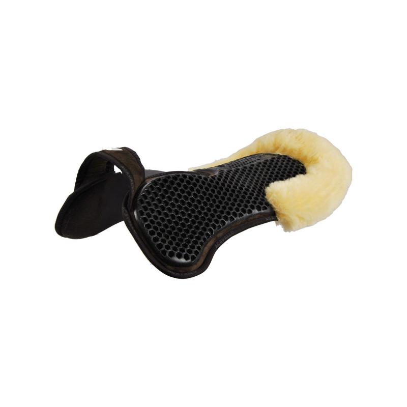 Acavallo Withers Free Hexagonal Gel Pad With Micropile And Back Sheepskin Edge