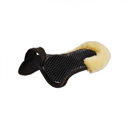 Acavallo Withers Free Hexagonal Gel Pad With Memory Foam And Back Sheepskin Edge