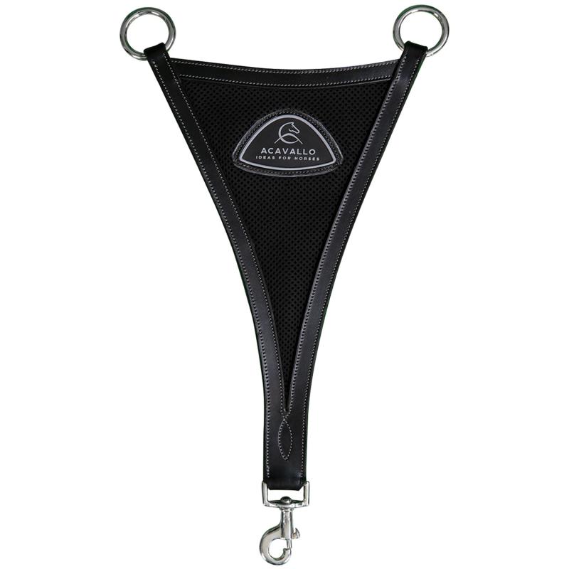 Acavallo Leather Bib Martingale With Mesh Insert