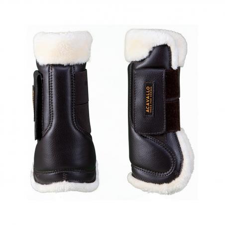 Acavallo Eco-Leather Tendon Boots With Eco-Wool And Double Velcro Fastening
