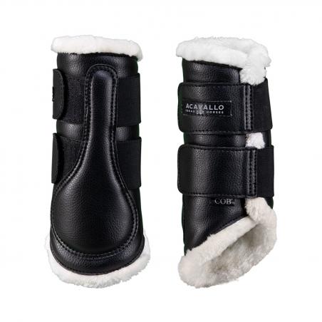 Acavallo Eco-Leather Front Brushing Horse Boots With Double Velcro Fastening