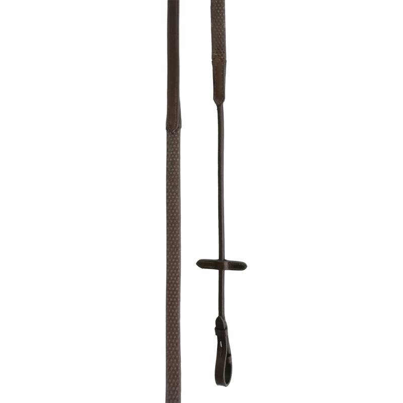 Acavallo Rolled Leather Dotted Rubber Reins 1,6 Cm (5/8")