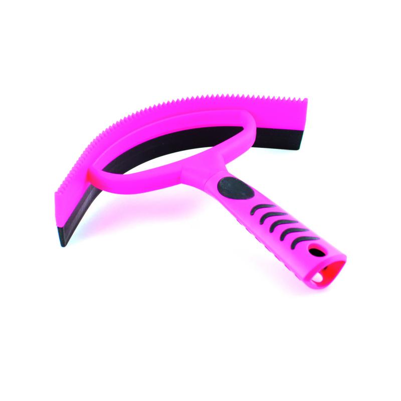 Plastic Curved Sweat Scraper With Handle