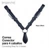  Enganche Correa Conector Para 4 Caballos Negro