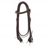 Western Bridle Straight Browband Basket Or Flower Tooling