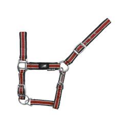 Foal Nylon Bicolor Halter With Double Adjustment And Snap Hook