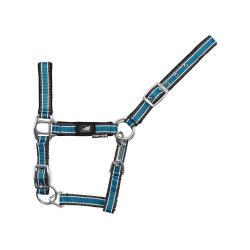 Foal Nylon Bicolor Halter With Double Adjustment And Snap Hook