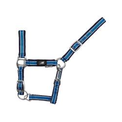 Foal Nylon Bicolor Halter With Double Adjustment And Snap Hook