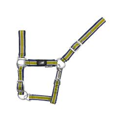 Foal Nylon Bicolor Halter With Double Adjustment And Snap Hook