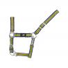Foal Nylon Bicolor Halter With Double Adjustment And Snap Hook