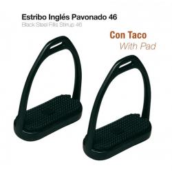  Estribo Inglés Pavonado Con Taco 221082si-46 Negro