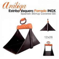  Estribo Vaquero Arábiga Forrado Inox 12x26