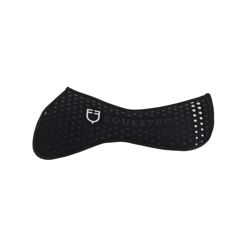 Equestro Memory Foam Pad W/grip And Perforated Fabric On The Withers White Logo