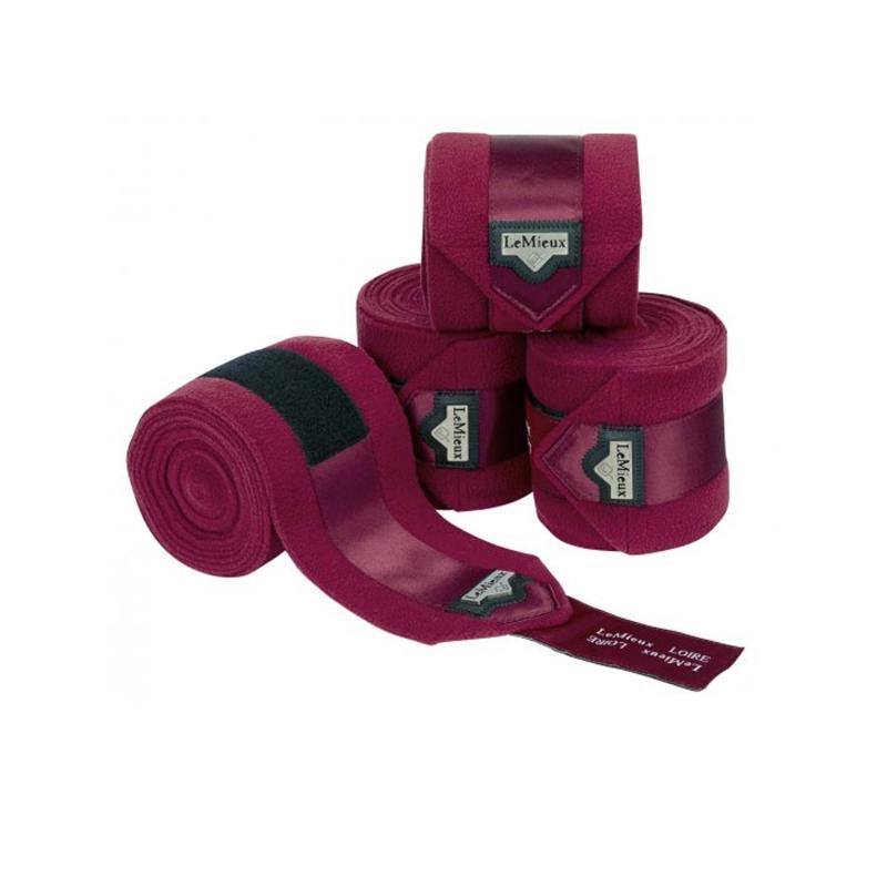Lemieux Loire Satin Polo Bandages Mulberry Large Set Of 4