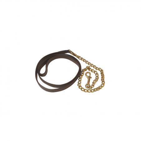 Leather Lead With Chain