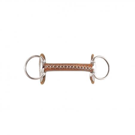 Unjointed Eggbutt Bit Leather Covered