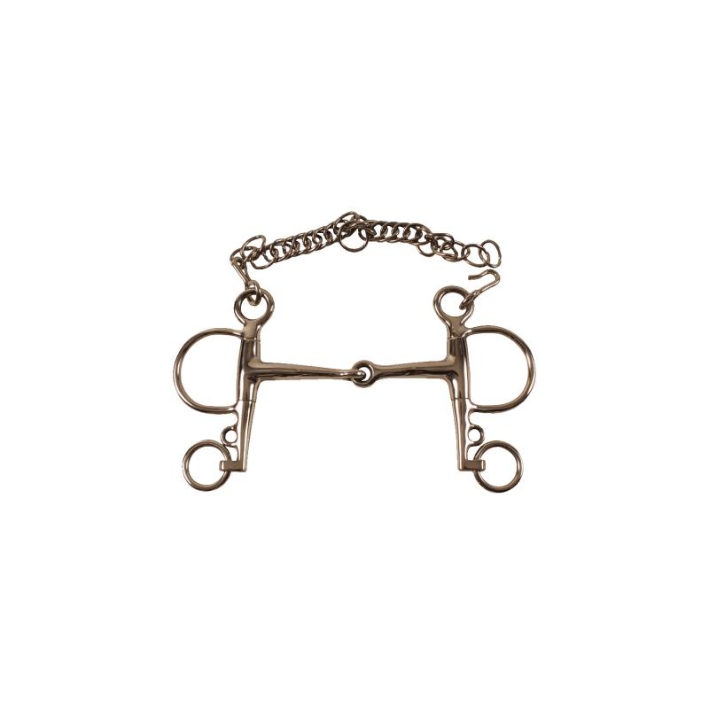 Solid Ss Pelham Bit With Short Cheecks