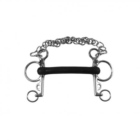 Hard Rubber Pelham Bit With Short Cheeks