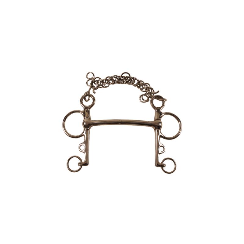 Unjointed Pelham Bit With Sliding Cheeks