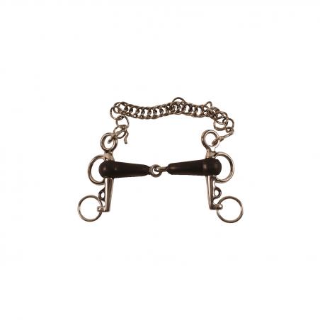 Rubber Covered Pelham Bit With Short Cheeks