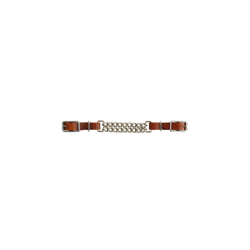 Import Leather Curb Double Chain