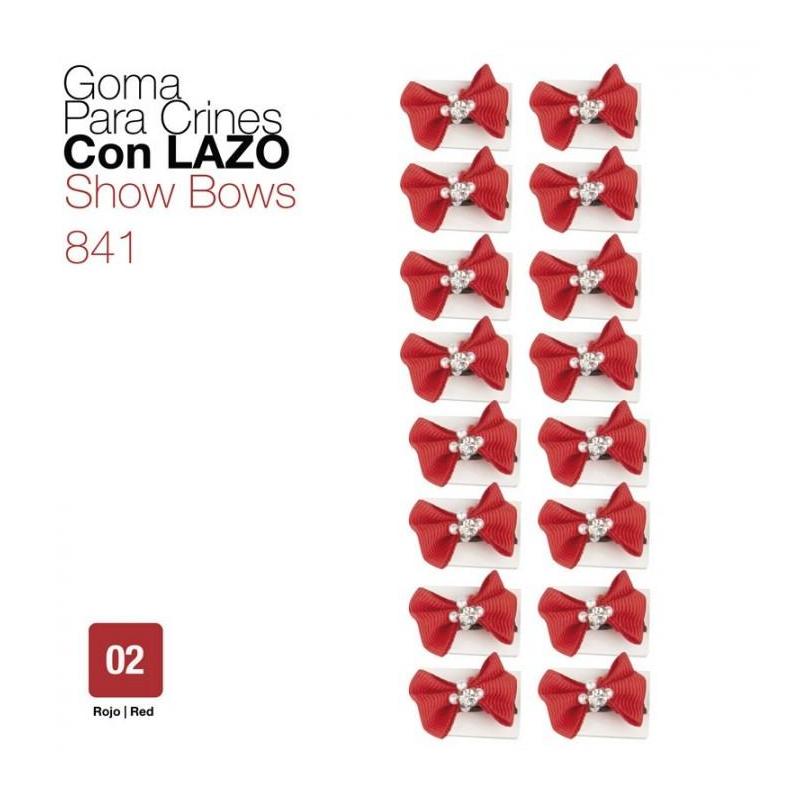  Goma Para Crines Con Lazo 841 Rojo