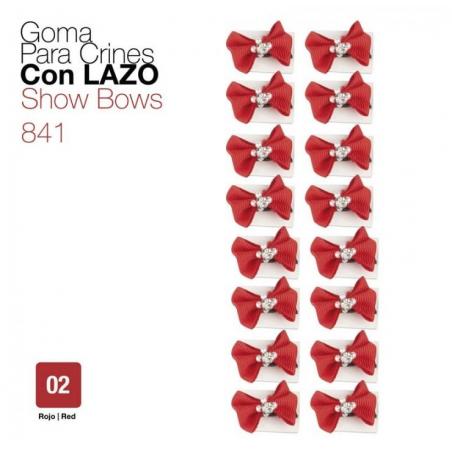  Goma Para Crines Con Lazo 841 Rojo