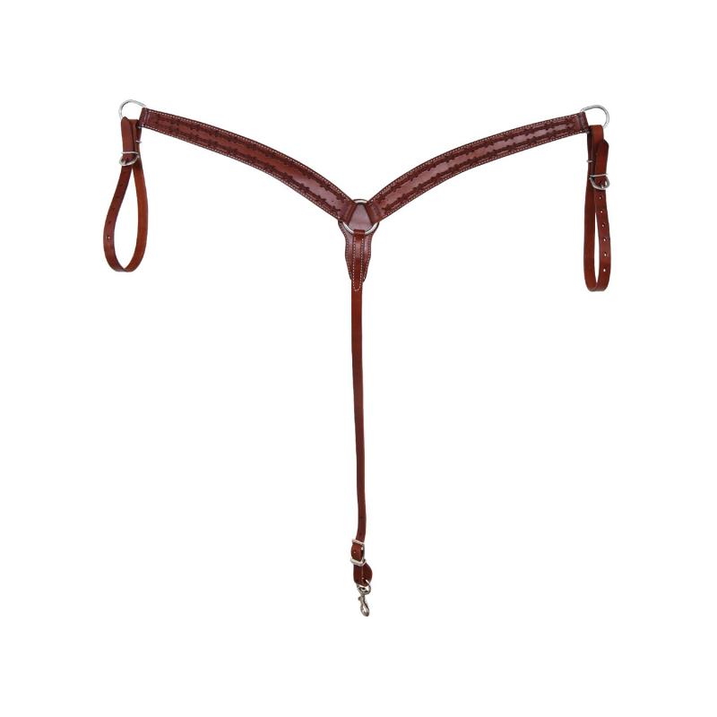 Breast Collar 5959 With Barbwire Tooling