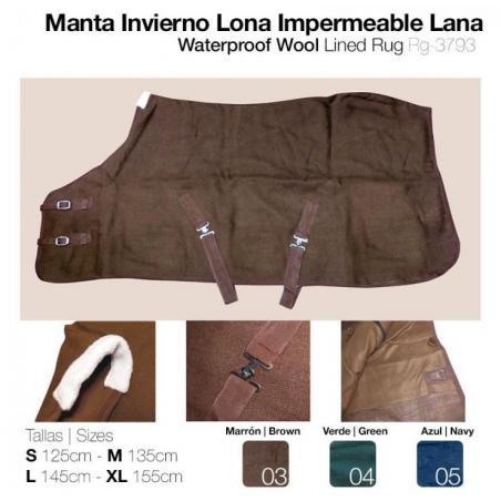  Manta Invierno Lona Impermeable Lana