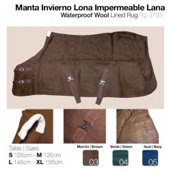  Manta Invierno Lona Impermeable Lana
