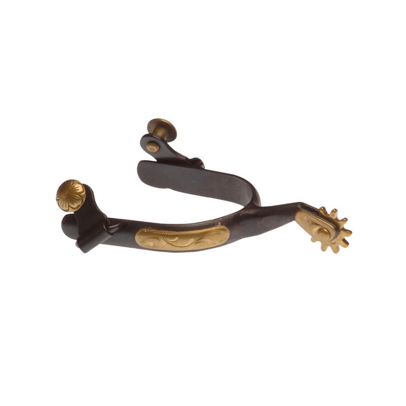 Black Spurs With Brass Deco