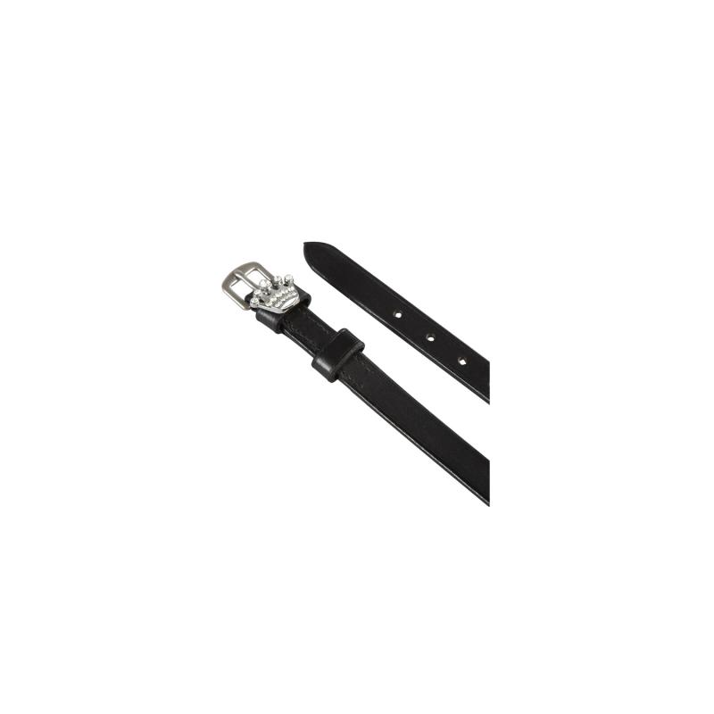 Equestro Leather Spurs Straps With Decorated Buckle