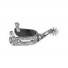 Aluminum Engraved Spurs With Hole Black Color