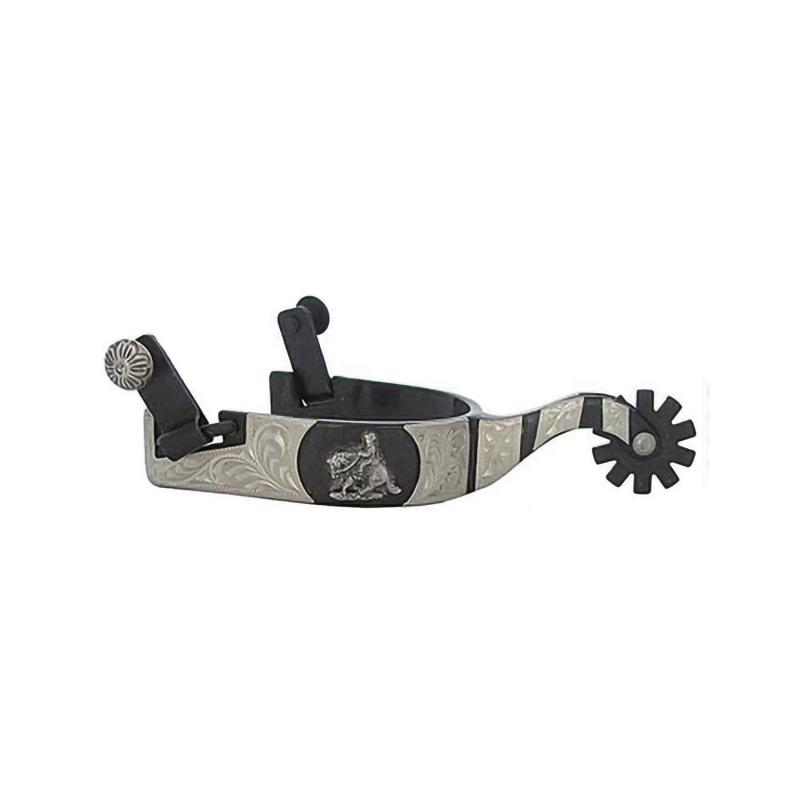 Black Spurs W/metal Plate Reining
