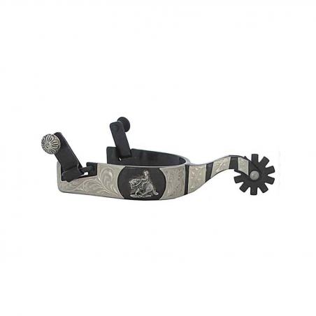 Black Spurs W/metal Plate Reining