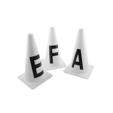 EQUI-ESSENTIAL Ovation Arena White Dressage Cones – Set Of 8, 1 Foot Height – 467777WHT-SET8