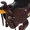Western Saddle Stainless Steel Fitting Grain Leather Flower Stamp 2817